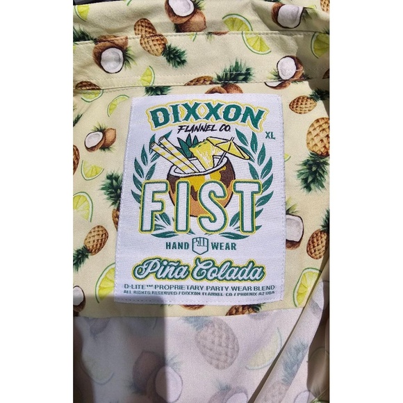 DIXXON FLANNEL CO. Women’s “Piña Colada” Short Sleeve Button-Up – Size XL - Picture 6 of 9